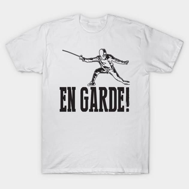 En Garde! (Black) T-Shirt by nektarinchen